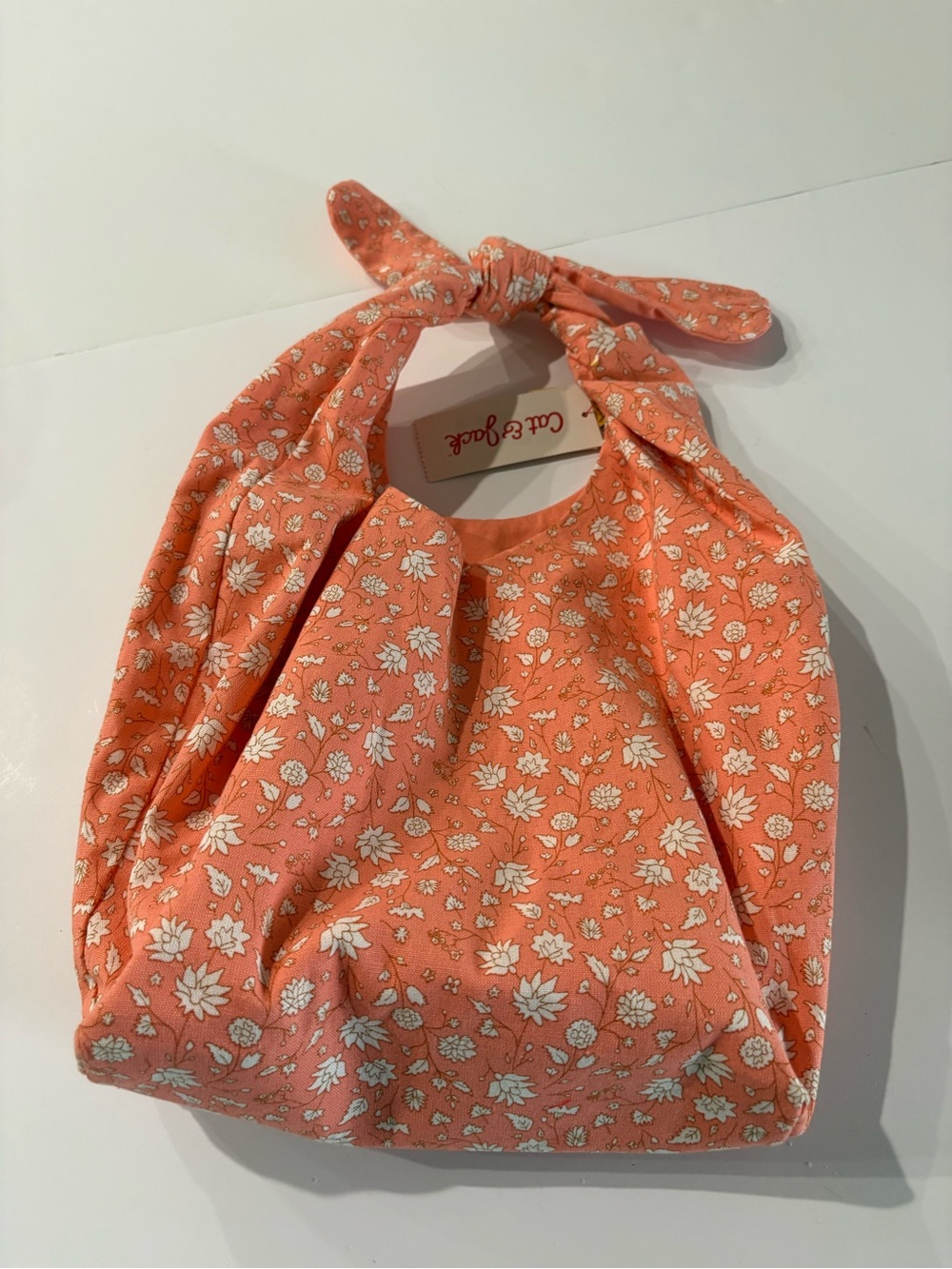 Coral Floral Knot Women’s Tote / shoulder bag, reversible, New, NWT